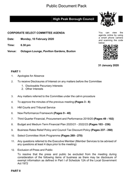 (Public Pack)Agenda Document for Corporate Select Committee, 10/02