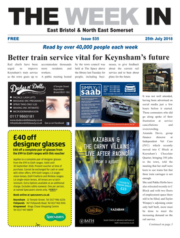 Better Train Service Vital for Keynsham's Future