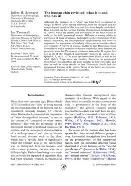 The Human Chin Revisited: What Is It and Who Has
