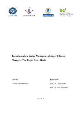 Transboundary Water Management Under Climate Change – the Tagus River Basin