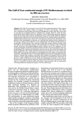 The Gulf of Lion Continental Margin (NW Mediterranean) Revisited by IBS: an Overview