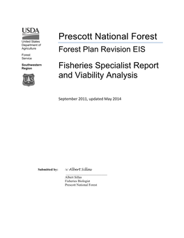 Prescott National Forest United States Department of Agriculture Forest Plan Revision EIS Forest Service