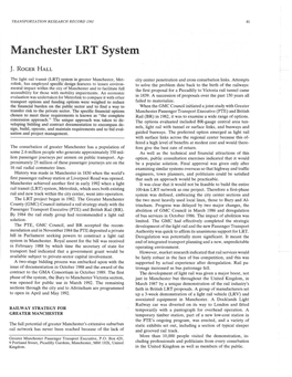 Manchester LRT. System