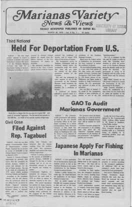 Held for Deportation from US