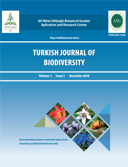 Turkish Journal of Biodiversity