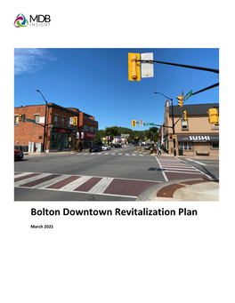 Bolton Downtown Revitalization Plan