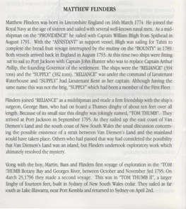 Matthew Flinders Was Born in Linconshire England on 16Th March 1774 He Joined the Royal Navy at the Age of Sixteen and Sailed with Several Well-Known Naval Men