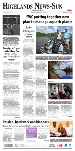 HIGHLANDS NEWS-SUN Monday, August 12, 2019