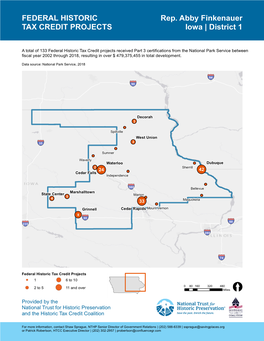 Iowa 1 Historic Tax Credit Economic Data 2002-2018