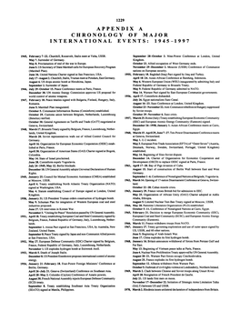 Appendix a Chronology of Major International Events: 1945-1997