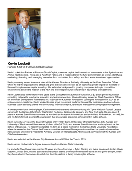 Kevin Lockett Partner & CFO, Fulcrum Global Capital