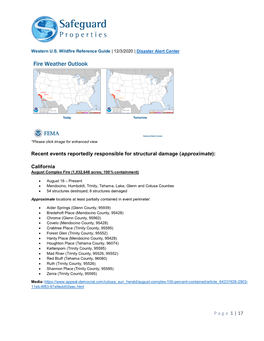 Safeguard Properties Western Wildfire Reference Guide