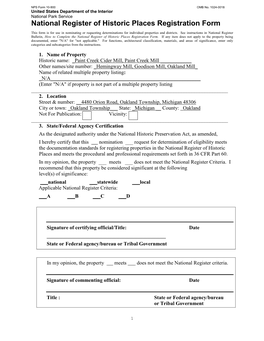 National Register of Historic Places Registration Form