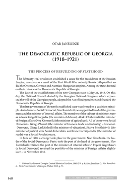 The Democratic Republic of Georgia (1918–1921)