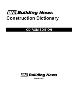 Construction Dictionary