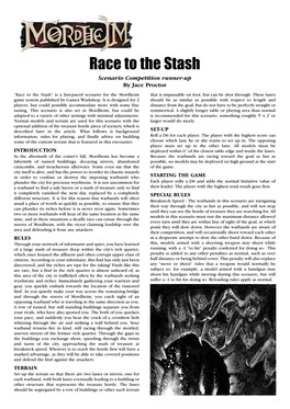 Race to the Stash Scenario Competition Runner-Up by Jace Proctor