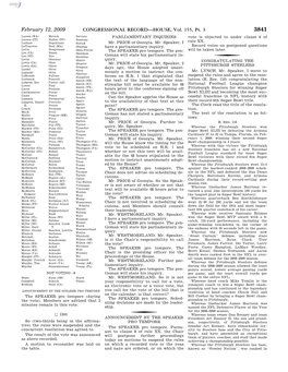 CONGRESSIONAL RECORD—HOUSE, Vol. 155, Pt. 3 February