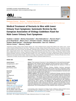 Medical Treatment of Nocturia in Men with Lower Urinary Tract Symptoms