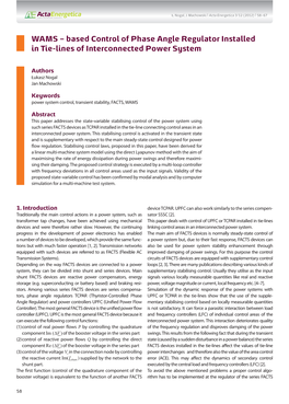 Based Control of Phase Angle Regulator Installed in Tie-Lines of Interconnected Power System