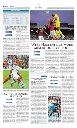 West Ham Inflict More Misery on Liverpool