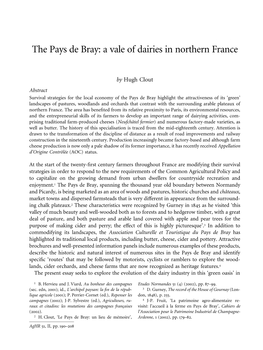 The Pays De Bray the Pays De Bray: a Vale of Dairies in Northern France