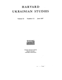 Harvard Ukrainian Studies