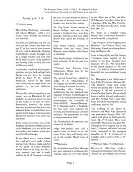 The Pioneer News, 1918 - 1919, J