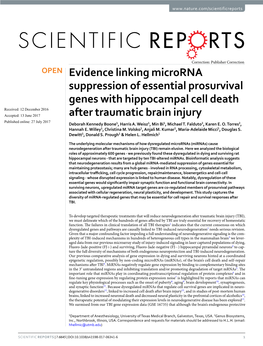 Evidence Linking Microrna Suppression of Essential Prosurvival