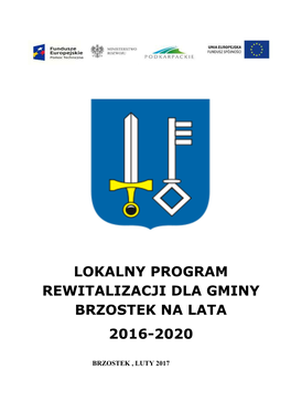Lokalny Program Rewitalizacji Dla Gminy Brzostek Na Lata 2016-2020