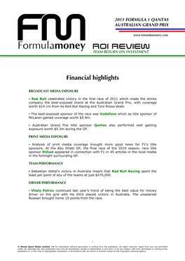 Financial Highlights