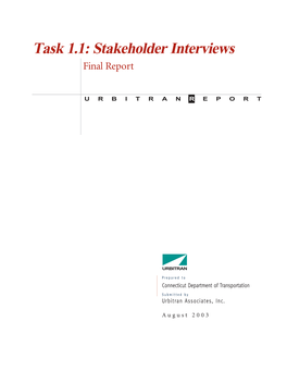 Stakeholder Interviews Final Report