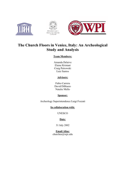 The Church Floors in Venice, Italy: an Archeological Study and Analysis