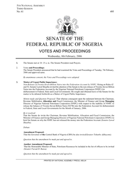 Senate of the Federal Republic of Nigeria