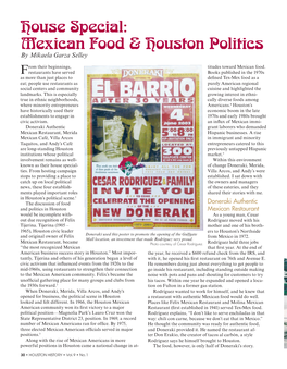 House Special: Mexican Food & Houston Politics