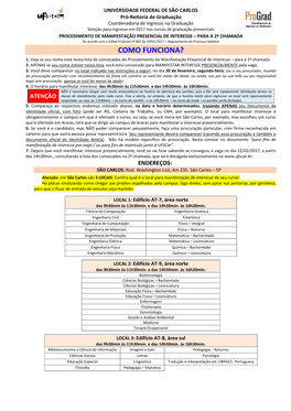 Convocação Para Manifestação Presencial De Interesse