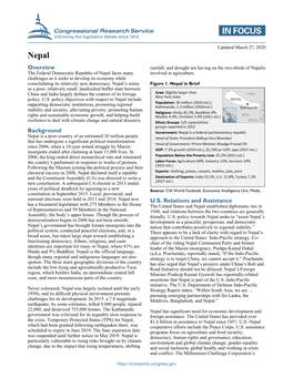 Overview Background U.S. Relations and Assistance