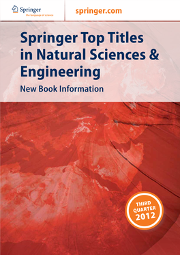 Springer Top Titles in Natural Sciences & Engineering