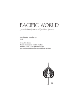 PACIFIC WORLD Journal of the Institute of Buddhist Studies