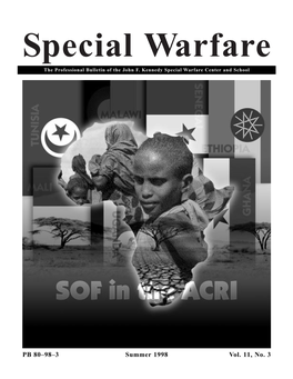 Special Warfare the Professional Bulletin of the John F