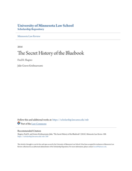 The Secret History of the Bluebook