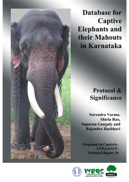 Database for Captive Elephants and Their Mahouts in Karnataka