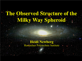 The Observed Structure of the Milky Way Spheroid