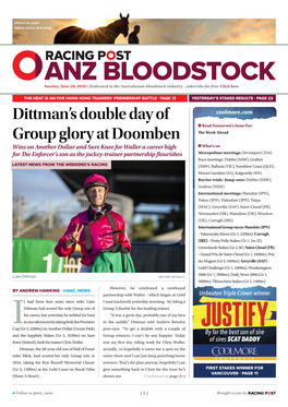 Dittman's Double Day of Group Glory at Doomben