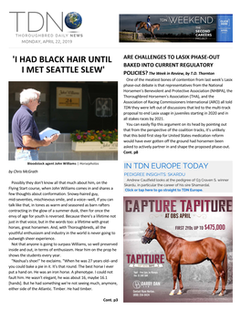 'I Had Black Hair Until I Met Seattle Slew'