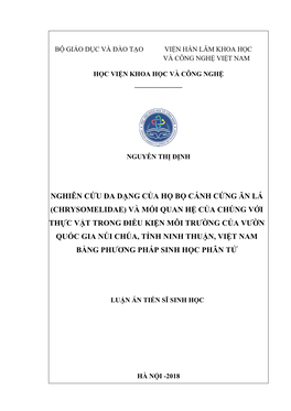 Nghiên Cứu Đa Dạng Của Họ Bọ Cánh Cứng Ăn Lá