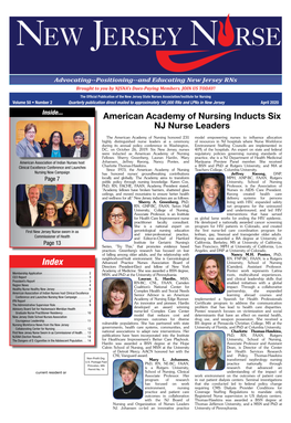 American Academy of Nursing Inducts Six NJ Nurse Leaders