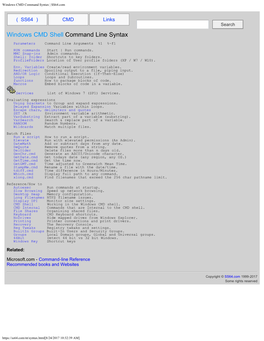 Windows CMD Command Syntax | SS64.Com