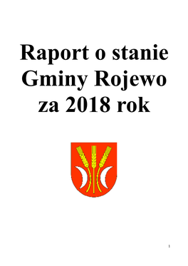 1. Raport O Stanie Gminy Rojewo Za 2018 R