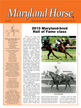 2015 Maryland-Bred Hall of Fame Class