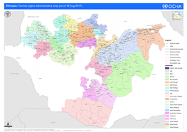 Ethiopia: Oromia Region Administrative Map (As of 15 Aug 2017)